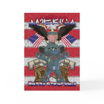 4th July with Liberty bell and patriotic cat cards