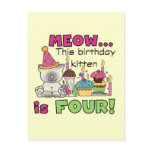 4th Kitten Birthday T-shirts and Gifts Postcard