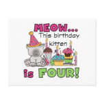 4th Kitten Birthday T-shirts and Gifts Postcards