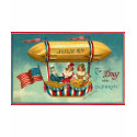 4th of July - Airship - Vintage art t-shirts by MyOtherPlanet 4th of July - Airship - Vintage art t-shirts