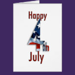 4th of July American Flag Card cards