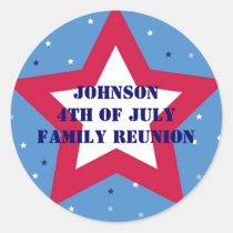 4th of July American star stripe red white blue stickers
