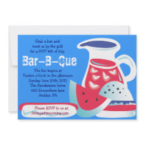4th OF JULY Bar-B-Que Summer Party Invitation