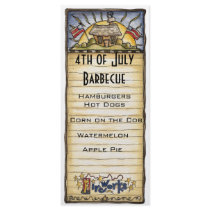 4th of July barbecue menu Rack Card