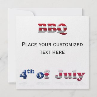 4th of July BBQ Invitation Template invitation