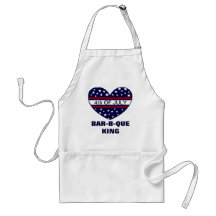 4TH OF JULY BBQ KING Apron