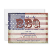 4th of July BBQ Party Invitation