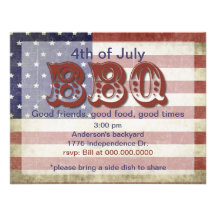 4th of July BBQ Party Invitation