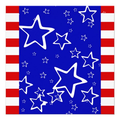 4th of July Bbq / Party Invitation Red White Blue