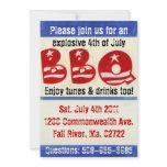 4th of July BBQ party invite invitations