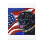 4th of july blk labrador post cards
