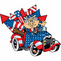 4th of July cartoon photo sculptures