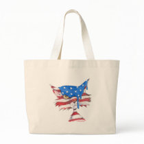 4th of July Cat Tote Bags