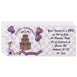 4th of July Celebration Personalized Announcements