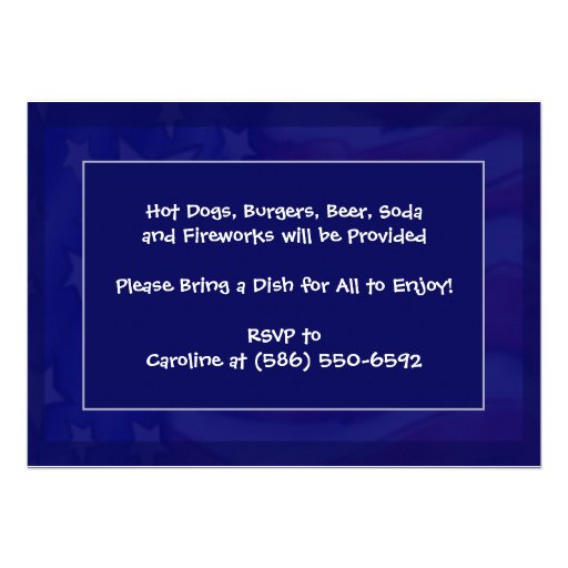 4th of July Celebration Invitation