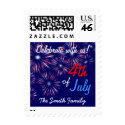 4th of July Celebration Invitation Postage Stamps by SquirrelHugger 4th of July Celebration Invitation Postage Stamps
