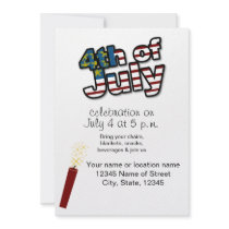 4th of July Celebration Party Custom Invitation