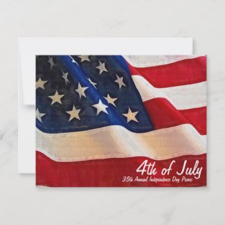 4th of July Company Picnic Party Indepence Day invitation