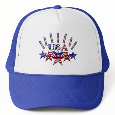4th of July Crackers Mesh Hats by Sketchart26