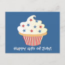 4th of July Cupcake Postcard - A yummy way to celebrate Independence Day!