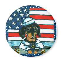 4th of July Dachshund Refrigerator Magnets