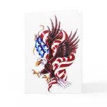 4th of July Eagle and American Flag Illustration Cards