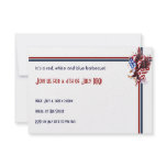 4th of July Eagle and American Flag Illustration Invite