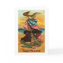 4th of July Eagle and Flag Card