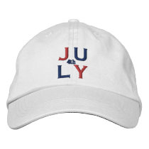 4th of July Embroidered Hats