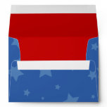 4th of July Envelope A7 Blue Stars &amp; Red