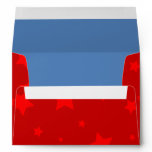 4th of July Envelope A7 Light Red Stars &amp; Blue