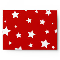 4th of July Envelope A7 White Stars Blue Stars
