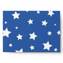 4th of July Envelope A7 White Stars Red Stars