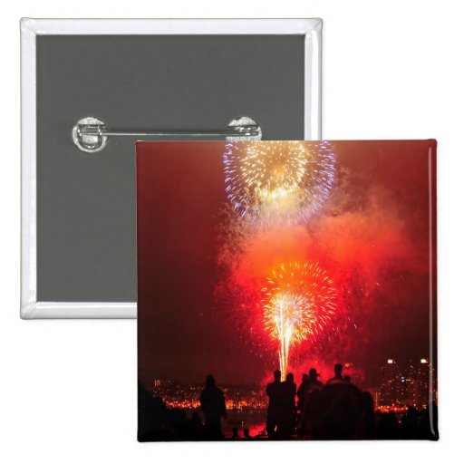 4th of July Evening Fireworks. Button