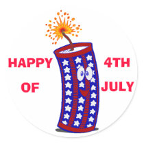 4TH OF JULY FIRECRACKER stickers by julesbartlett 4TH OF JULY FIRECRACKER stickers
