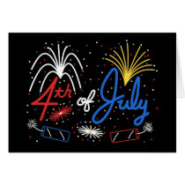 4th of July Fireworks card cards