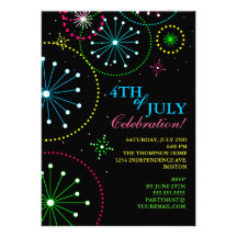 4th of July Fireworks Party Invitation