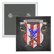 4th of July Freedom Crest Patriotic Button