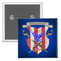 4th of July Freedom Crest Patriotic Button