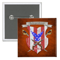 4th of July Freedom Crest Patriotic Button