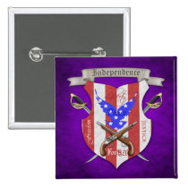 4th of July Freedom Crest Patriotic Button