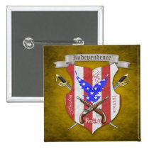 4th of July Freedom Crest Patriotic Button