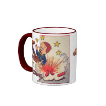 4th of July Gene Carr Illustration Coffee Mugs