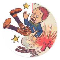 4th of July Gene Carr Illustration Sticker