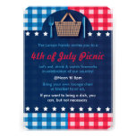 4th of July Gingham Picnic Invitations invitations