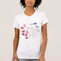4th of July hearts T-shirt
