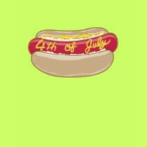 4th of July hotdog t-shirt