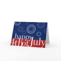 4th of July Independence Day Fireworks Card