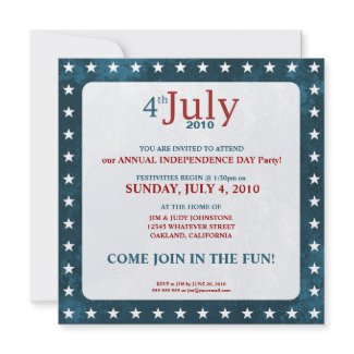 4th of July Independence Day | Party Invitations invitation