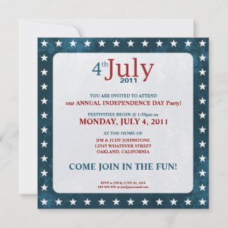 4th of July Independence Day | Party Invitations invitation